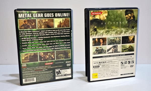 METAL GEAR SOLID 3 SUBSISTENCE PS2 NTSC – BOX ONLY – NO GAME DISCS!