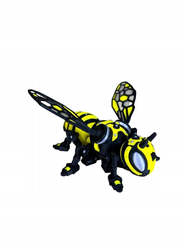 Futuristic figurine – mechanical bee, 3D sci-fi design, decoration