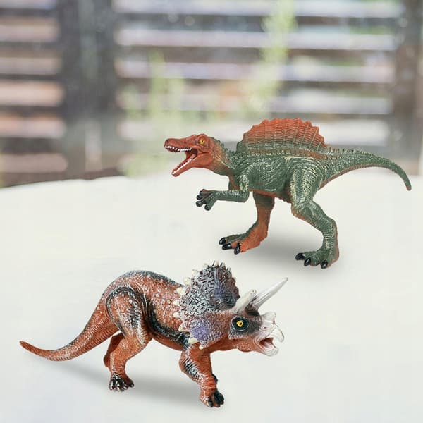 2x Realistic dinosaur figurines Play set Small dinosaur figurines for Style B
