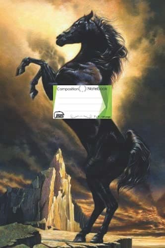 Composition Notebook: Wide-Ruled Horse-Themed Composition Book Journal for Girls