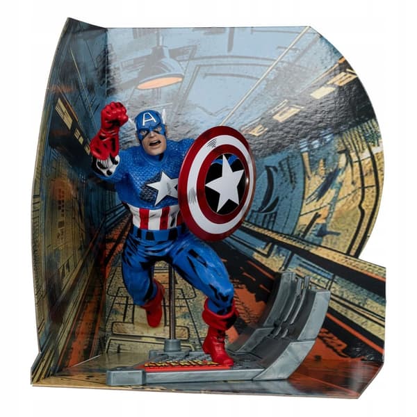 McFarlane Marvel Captain America 1:10 Scale Collectible with Scene (Capta