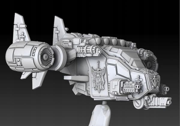 Silver Wardens Accipiter Assault Craft – a replacement model for board games/D&D/GURPS