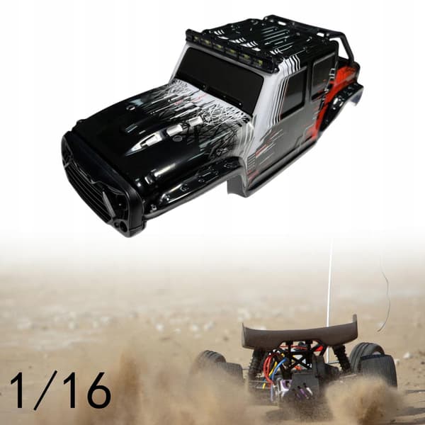 DIY RC Car Shell Canopy: Thickened Modification for RC Car Body – Black and Red