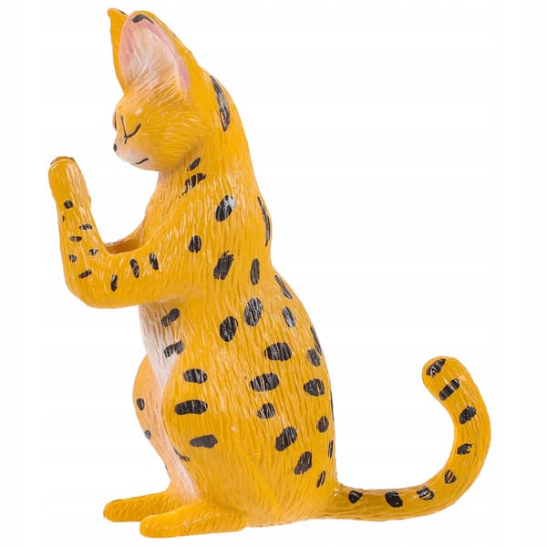 ORANGE PLASTIC CAT FIGURINE FOR HOME DECORATION
