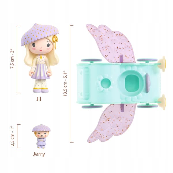 DJECO JIL&JERRY figurines in a TINYCAR