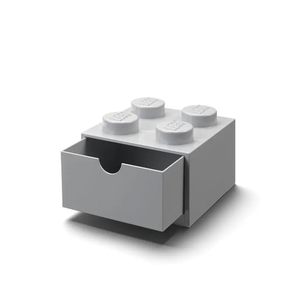 LEGO 4-Drawer Grey Brick Storage Box for Desk NHG