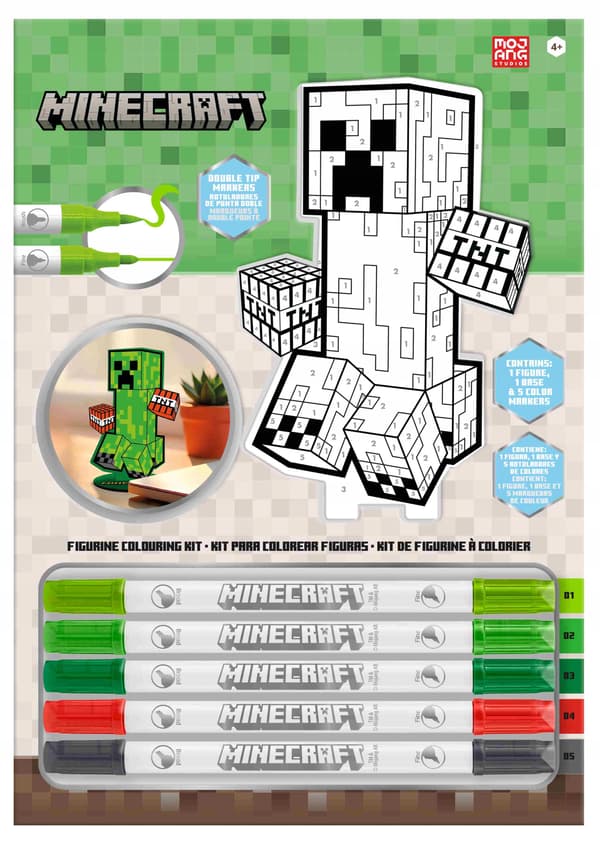 Minecraft 2D figurine set + felt-tip pens MC00057