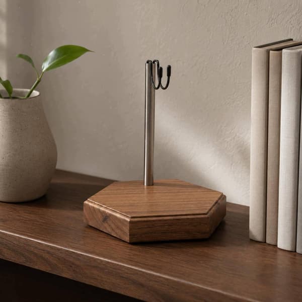 U-bracket display Detachable, adjustable figurine stand Hexagonal base
