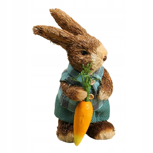 Simulation: Straw Bunny – Art Deco Sculptures, Figurines, Handicrafts, Statues – Blue A
