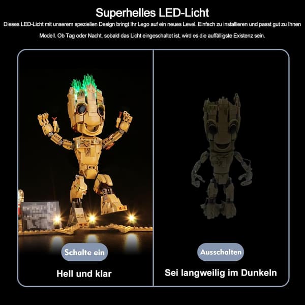 BrickBling LED Lighting Set for Lego 76217 I'm Groot Toy (NO BRICKS)
