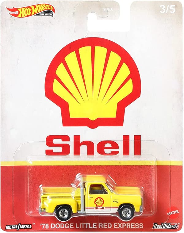HOT WHEELS 78 DODGE LITTLE RED EXPRESS SHELL, DAMAGED PACKAGE