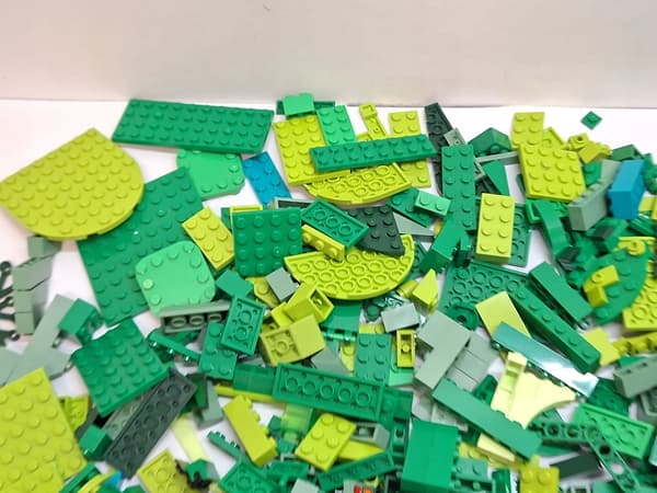 Lego Mix Bricks – GREEN bricks, 0.8 kg (800 g), various shades