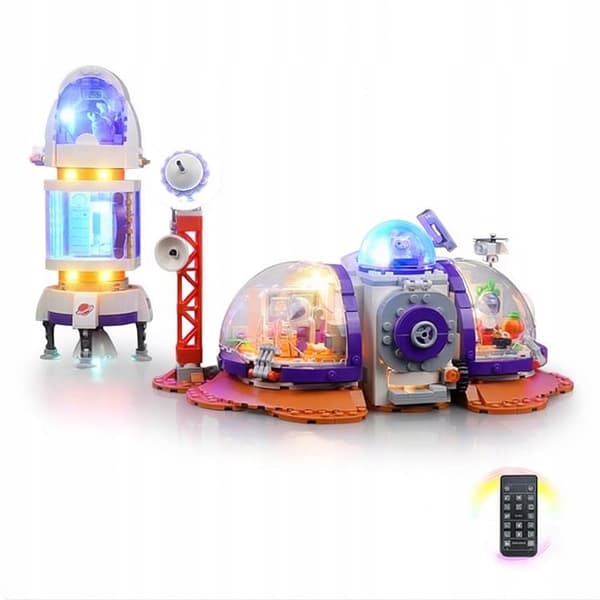 LED LIGHTING FOR LEGO BRICKS: Mars base, rocket, pilot, lights
