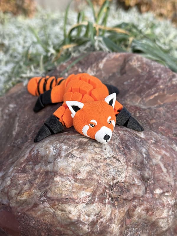 Red Panda 3D – segmented, movable, flexible figurine, toy