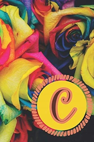 C Initial Monogram Journal Notebook for Women: Personalised, Customised Rain