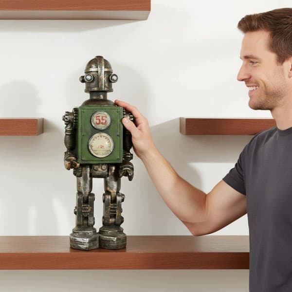 Retro collectable robot figurine – industrial robot decoration