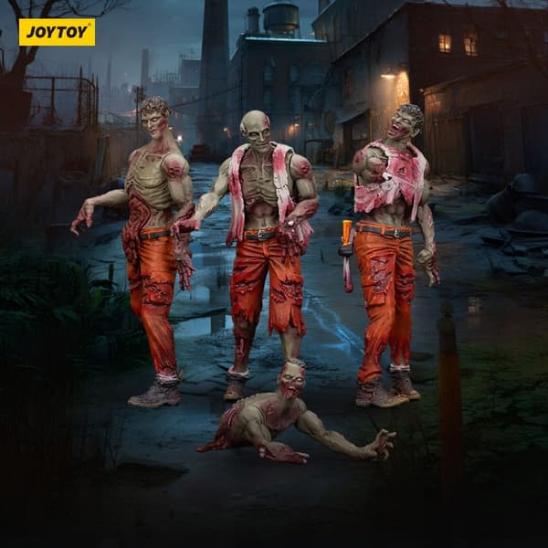 Joy Toy Zombie Dark Source Action 4-Pack Mechanic Team 8 cm Figure