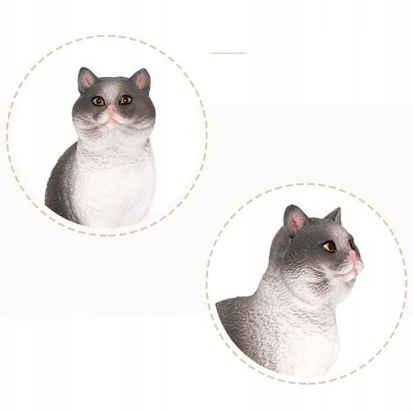 WHITE CAT STATUETTE – TABLE DECORATION: REALISM AND DURABILITY