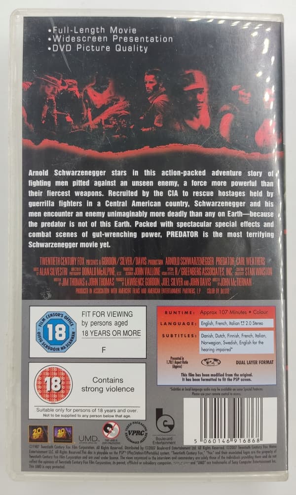 SCHWARZENEGGER PREDATOR PSP