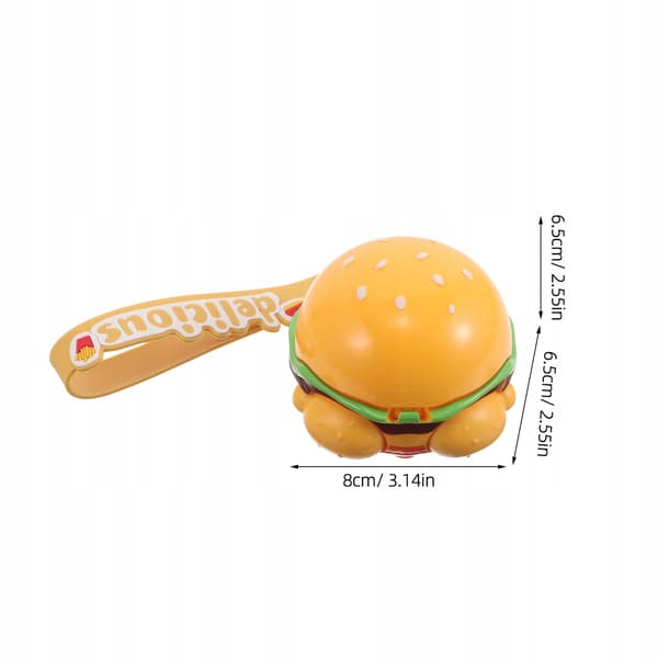 COLOURFUL KEYRING THAT TRANSFORMS A HAMBURGER INTO A CRAB – PERFECT AS A GIFT