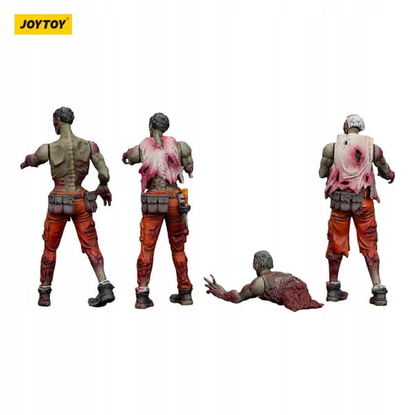 Joy Toy Zombie Dark Source Action 4-Pack Mechanic Team 8 cm Figure