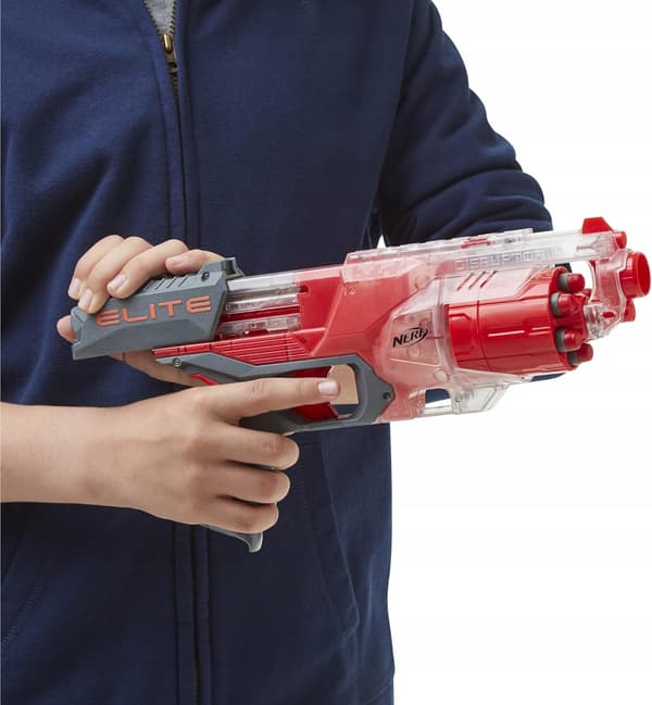 NERF N STRIKE ELITE DISRUPTOR RED BLASTER + 6 DARTS