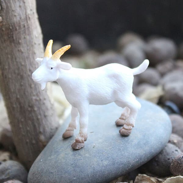 12 HAND-PAINTED PVC SHEEP FIGURINES FOR DECORATION