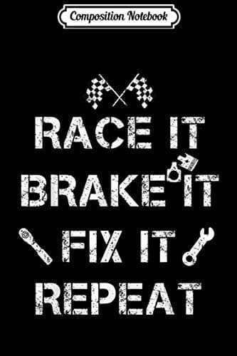 Composition Notebook: Race It, Brake It, Fix It – Mechanic, Car Mechanics, Christ