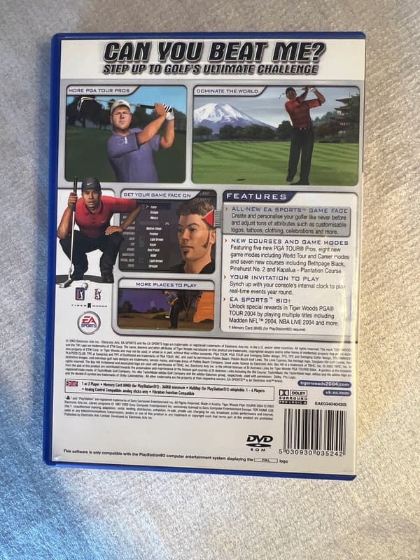 TIGER WOODS PGA TOUR 2004 PS2 FIRST EDITION