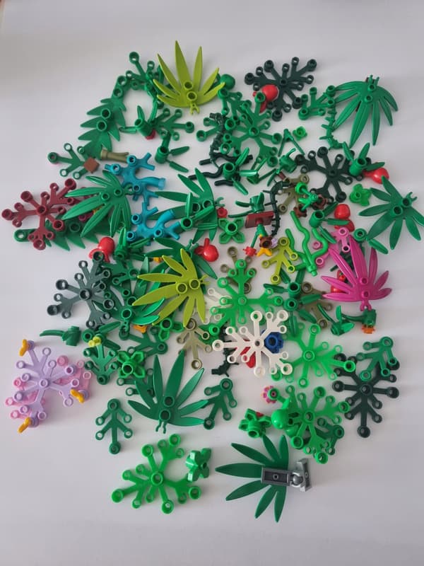 LEGO GREEN LEAVES, LEAF, FLOWERS, FLOWER, BUSH – SET