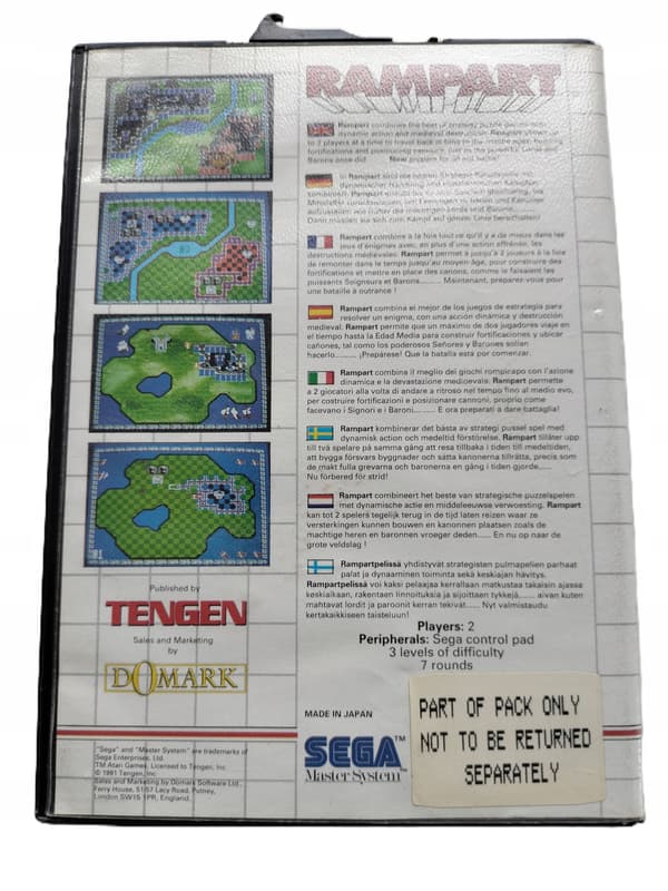 RAMPART SEGA MASTER SYSTEM ENG SEGA
