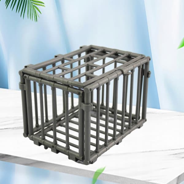 Handmade Cage Model Toy Clip-on – 1 piece, 1:6 scale, creative silver model