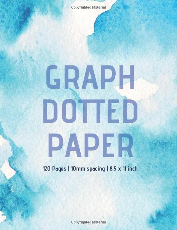 Graph Dotted Paper: Blue Watercolour Dot Grid Notebook with 120 Pages | Pa