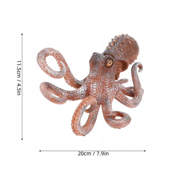 OCTOPUS FIGURINE – LARGE OCTOPUS MODEL – LEAF-SHAPED