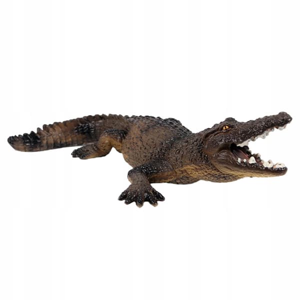 Crocodile simulation Animal figures Realistic animals Party decoration Brown