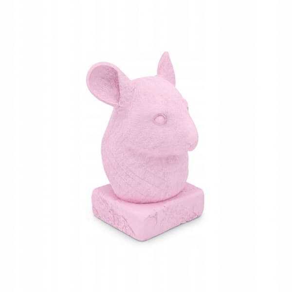 CHINCHILLA BUST FIGURINE ON A BASE – DECORATIVE, MULTICOLOURED