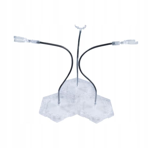 Action figure display stand with adjustable support arm – Organiser Home Decor Clear