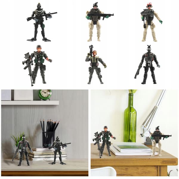 Troop Toy Landscape Decor Multifunctional Action Figures Play Set for Style A