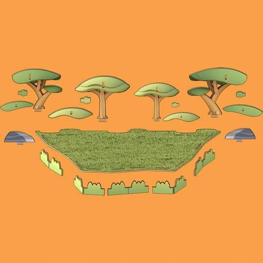 HA002 Magnetic Fold-out Antelope with Diorama.