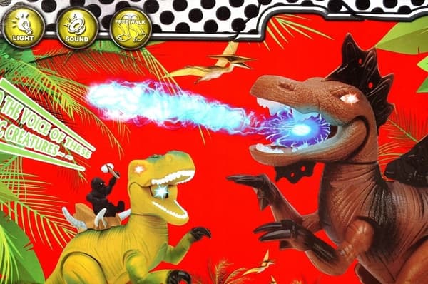 THE BIG DINOSAUR WALKS, ROARS AND GLOWS: dinosaurs