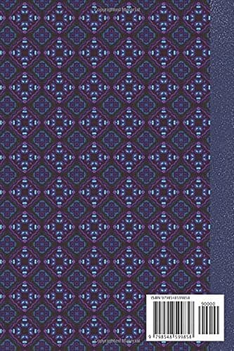 Notebook: A cute blank notebook with a purple and blue pattern, lined pages