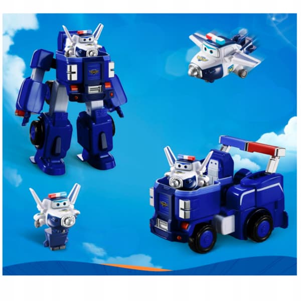 SUPER WINGS PAUL'S CRUISER TRANSFORMABLE ROBOT CAR + PAUL FIGURINE