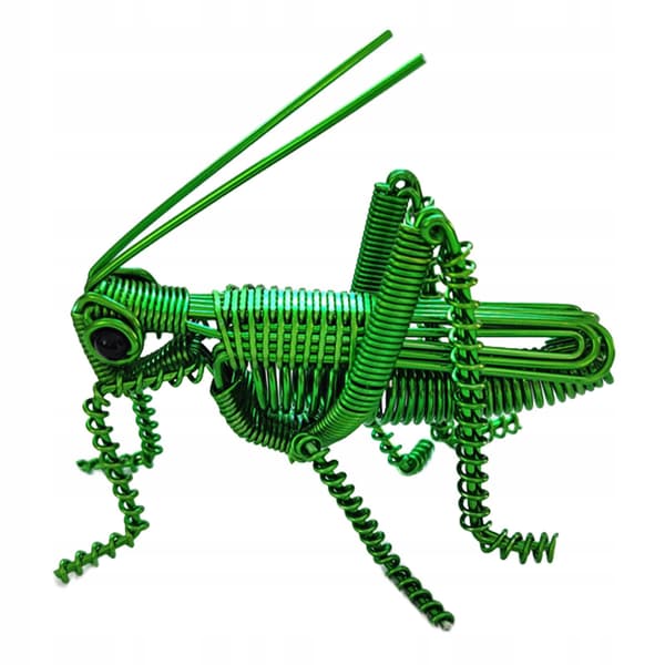 Grasshopper model, grasshopper sculpture, handmade grasshopper figurine