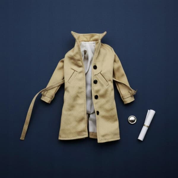 1/12 scale figure jacket – inner wire-framed action figure jacket for Khaki