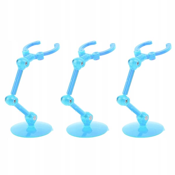 10-piece action figure stand – plastic mini display stand