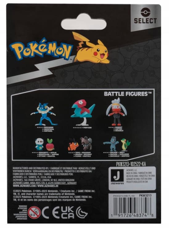 SET OF 2 POKÉMON SELECT EVOLUTION PACK TOXEL & TOXTRICITY FIGURES – TOY