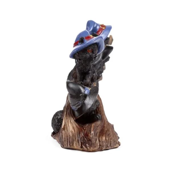 Puckator figurine: Black cat playing on a broomstick