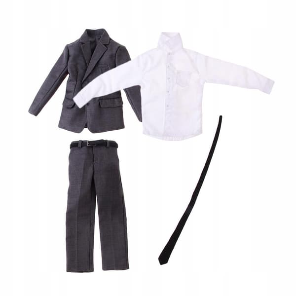 1/6 Men’s Formal Outfit Set – 12-piece set – Grey