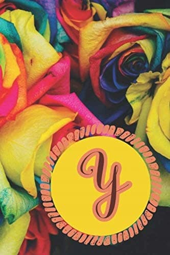 Y Initial Monogram Journal Notebook for Women: Personalised, Customised ‘Rain’