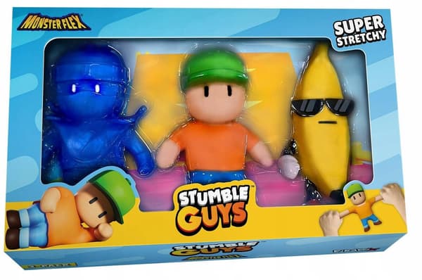 STUMBLE GUYS 3-pack Mr Stumble, Dynamitron, Banana Guy Stretchable Figures